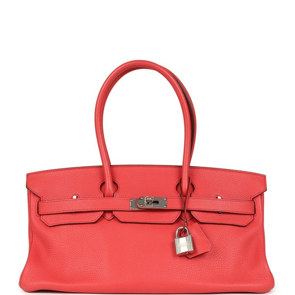 Hermes Vintage Hermes Shoulder Birkin 42 JPG Bougainvillea Clemence Palladium Hardware