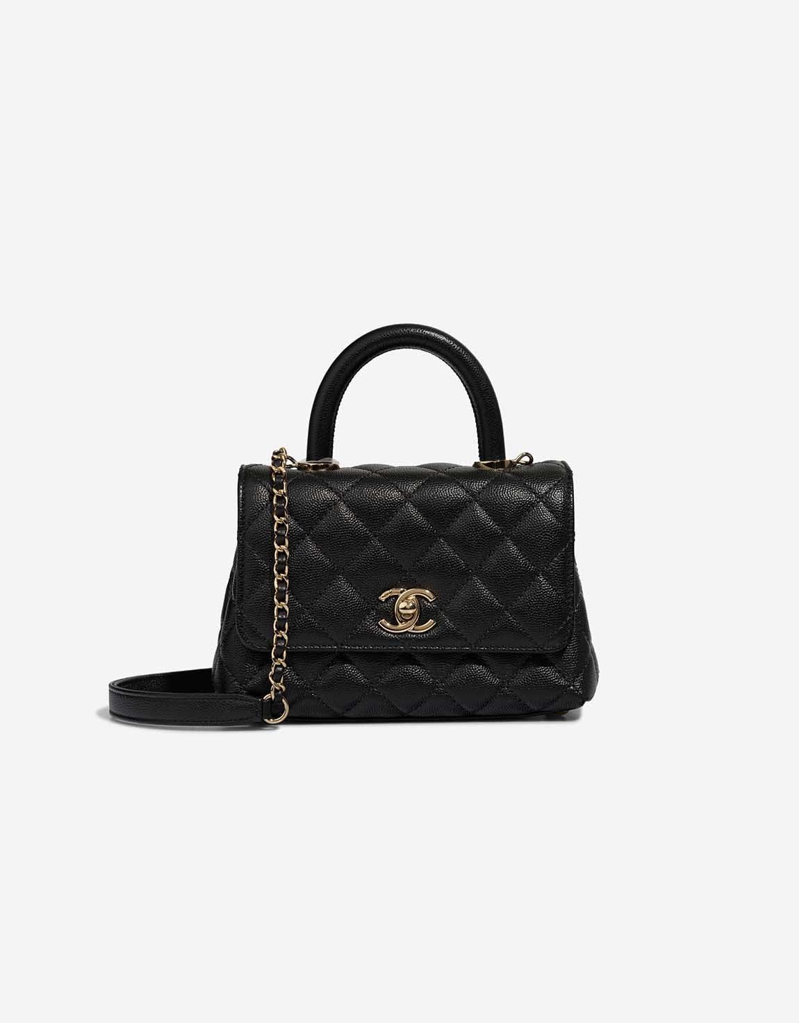 Chanel 
		Timeless Handle Small Caviar Black    