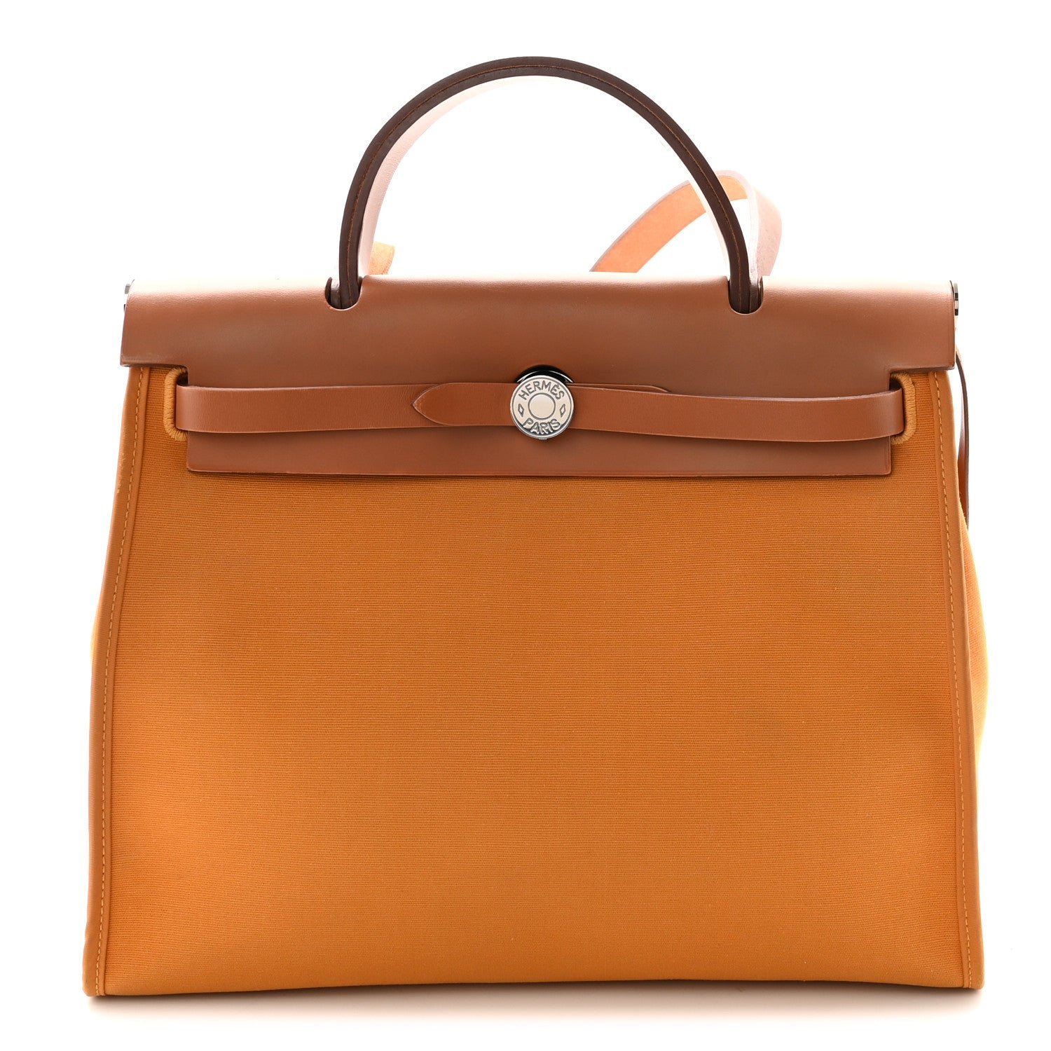 Hermes Toile Vache Hunter Herbag Zip 31 PM Jaune D'Or