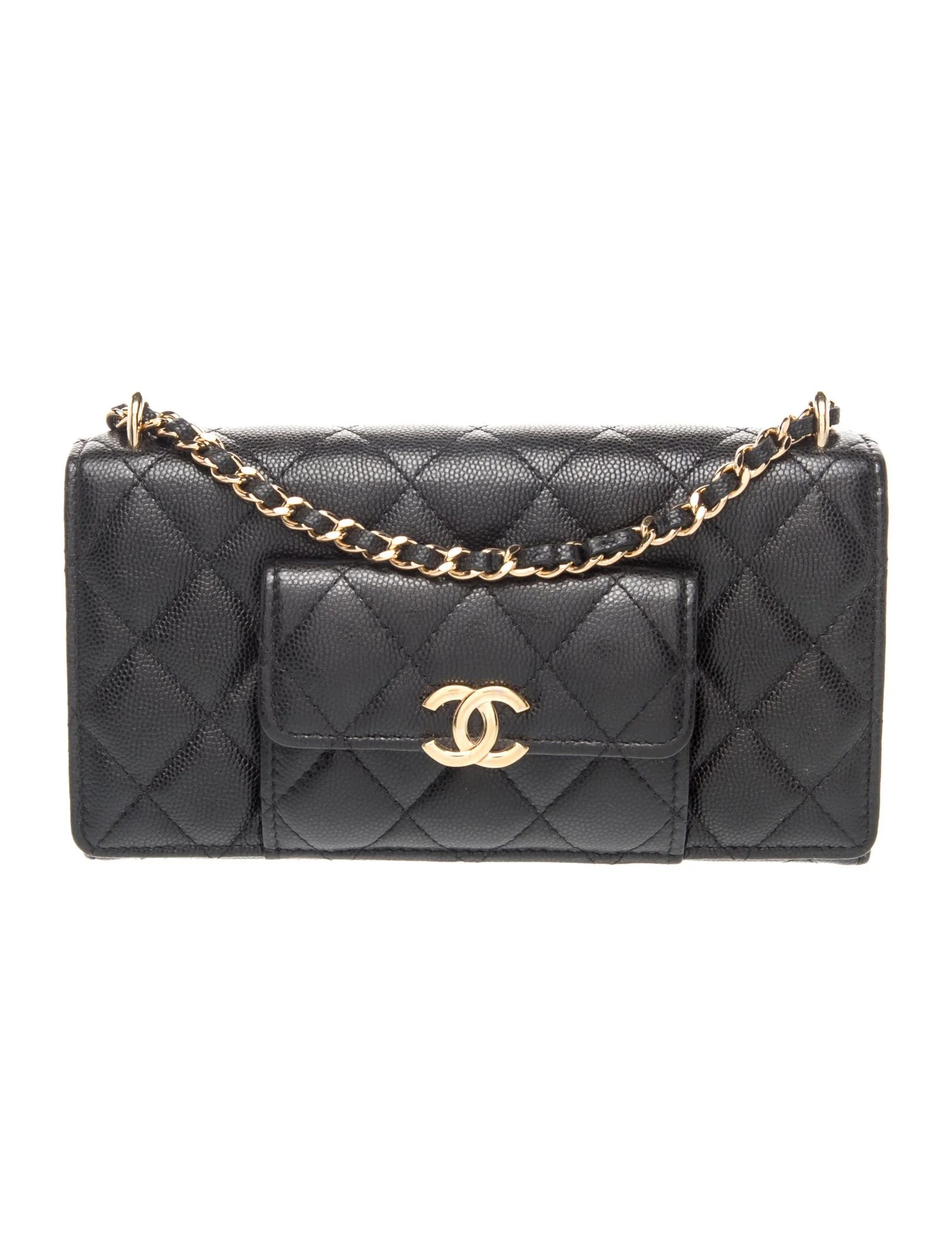 Paris-Le19M Pocket Twins Clutch w/ Chain