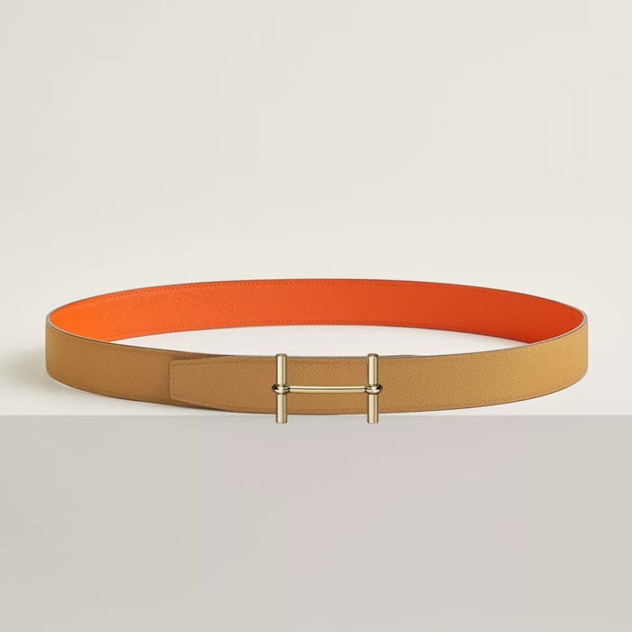 H d'Ancre Belt Buckle & Reversible Leather Strap 32 MM
