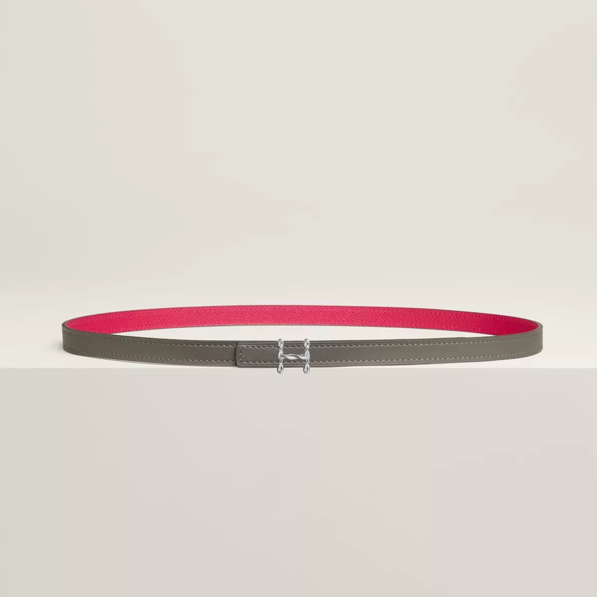 H Torsade belt buckle & Reversible leather strap 13 mm