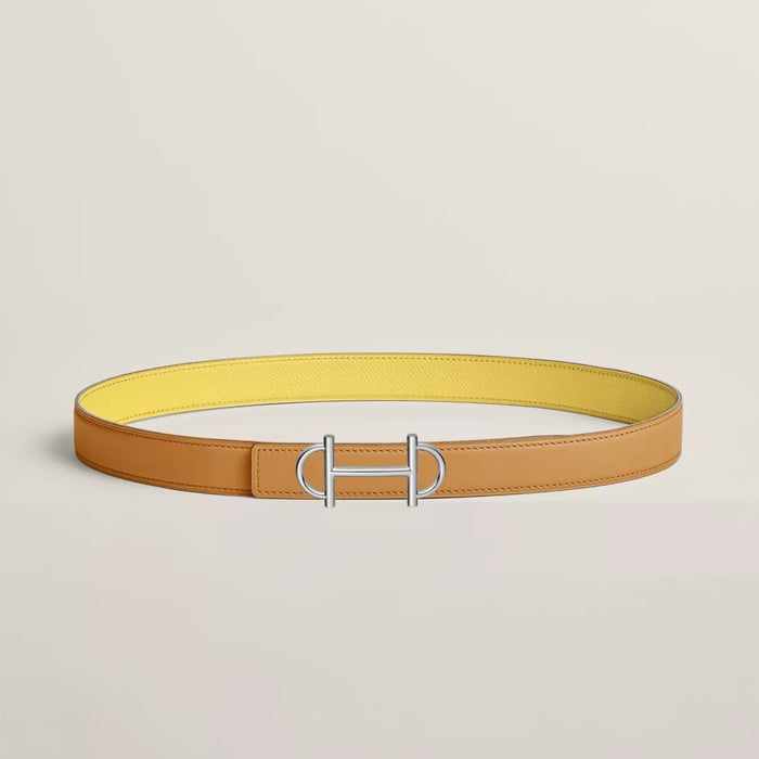 Gamma belt buckle & Reversible leather strap 24 mm