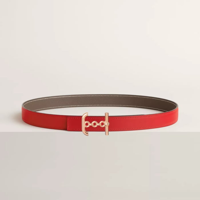 Boucle de ceinture Ancre Marine & Cuir de ceinture réversible 24 mm