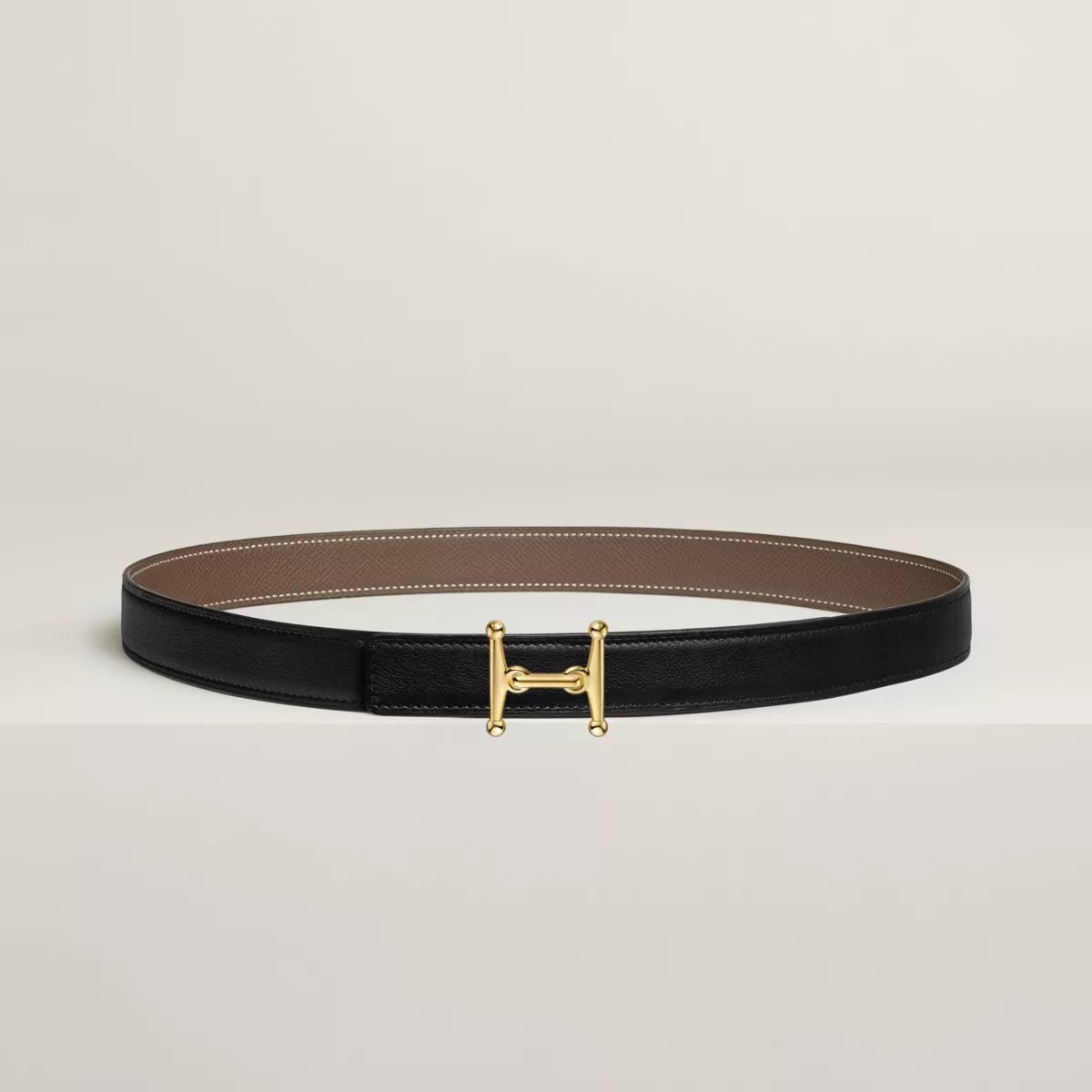 Mors H belt buckle & Reversible leather strap 24 mm