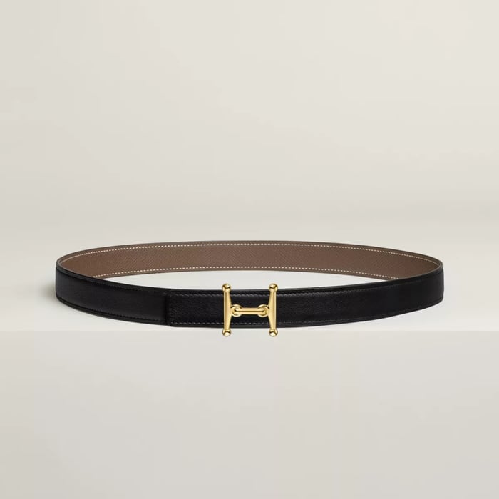 Mors H belt buckle & Reversible leather strap 24 mm