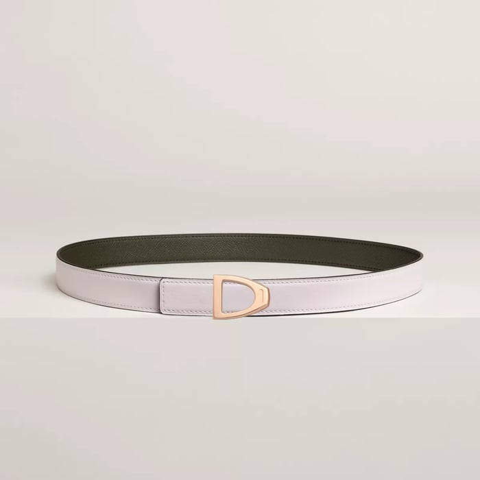 Cavaliere 벨트 버클 & 리버서블 가죽 스트랩 24mm