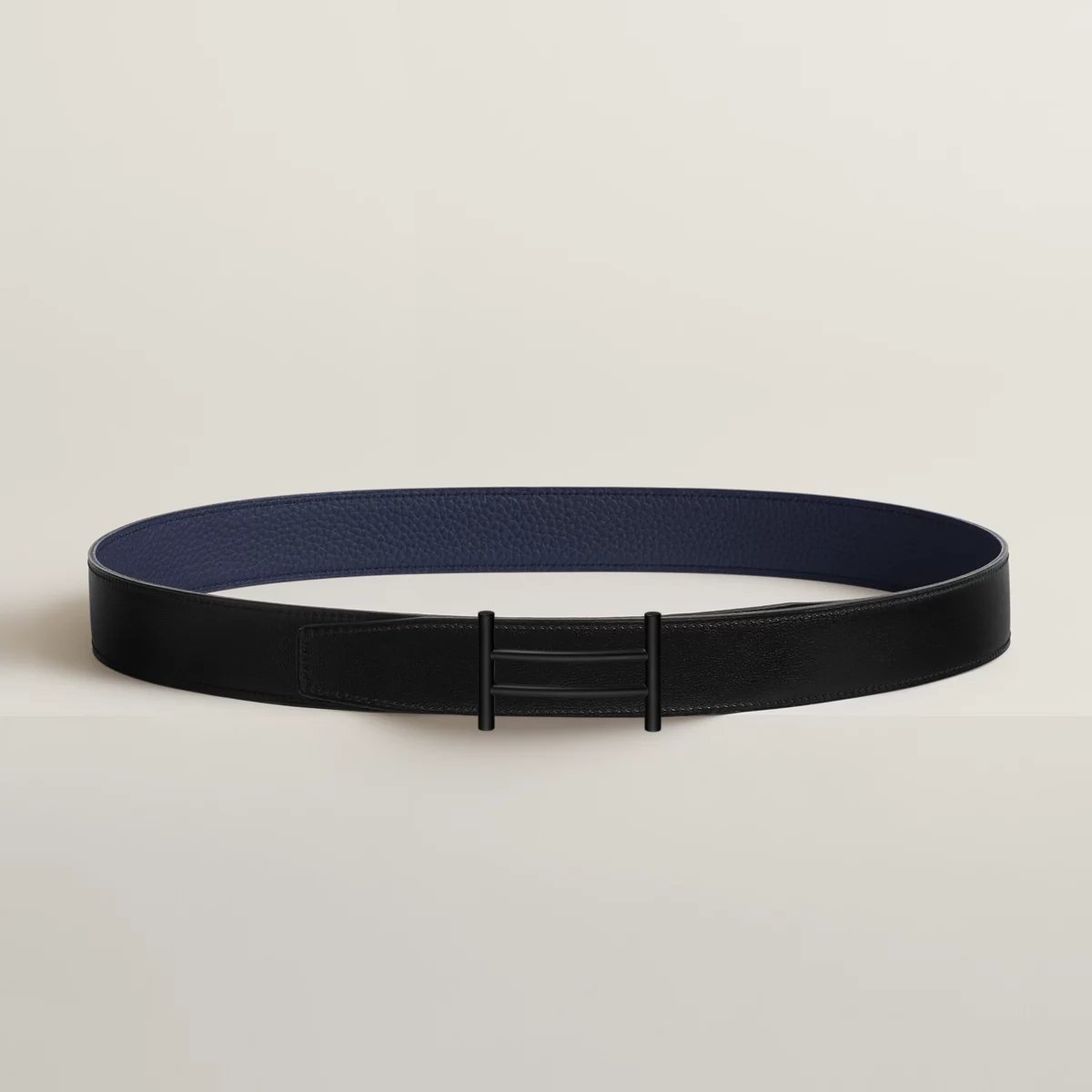 Rider belt buckle & Reversible leather strap 32 mm