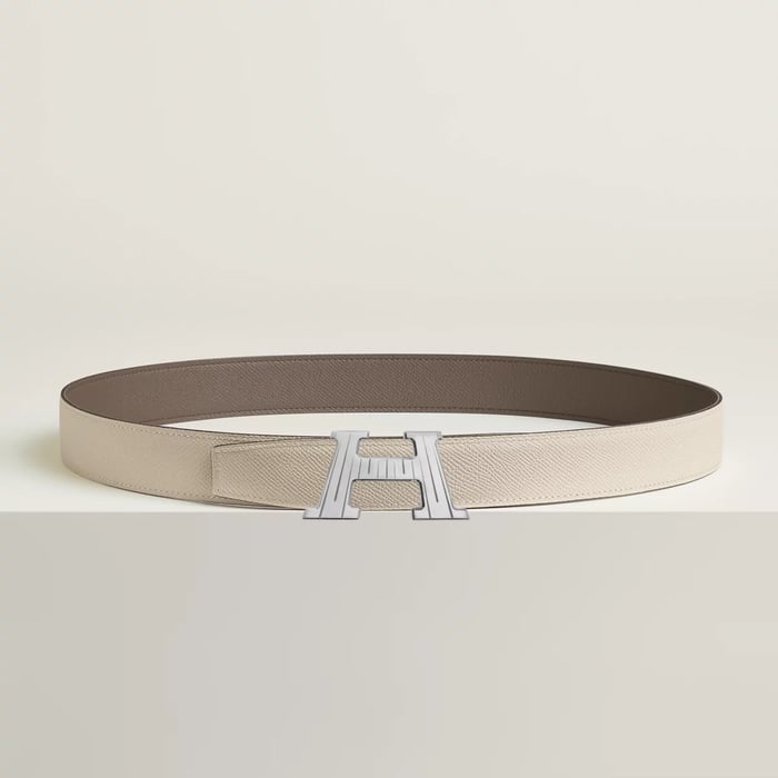 H Take Off Belt Buckle & Reversible Leather Strap 32 MM