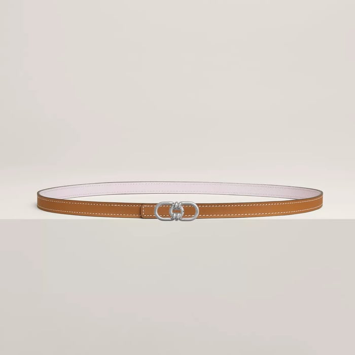 Plaisance belt buckle & Reversible leather strap 13 mm