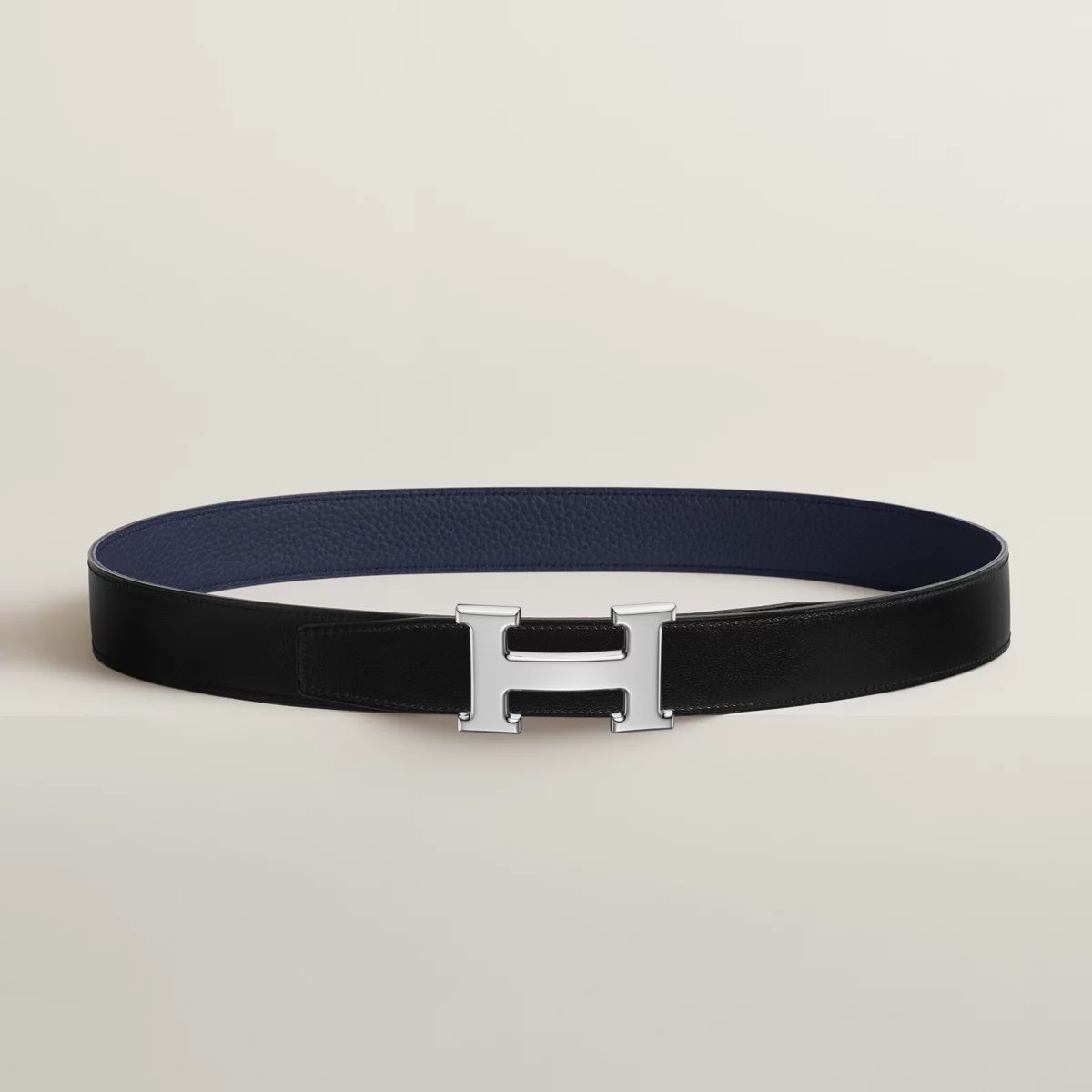 H belt buckle & Reversible leather strap 32 mm