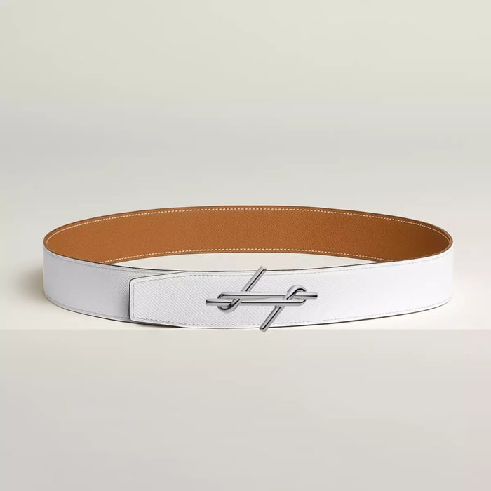 H Noue Belt Buckle & Reversible Leather Strap 38 MM