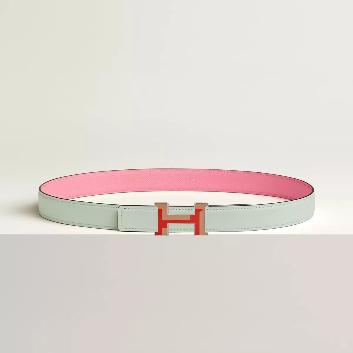 Mini Constance belt buckle & Reversible leather strap 24 mm