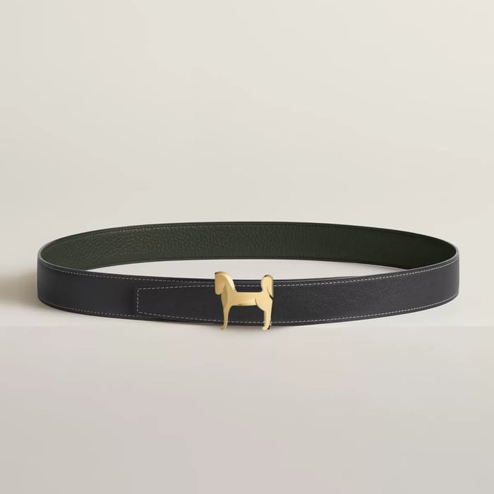 Panache belt buckle & Reversible leather strap 32 mm