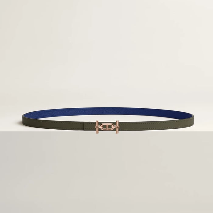 Ancre belt buckle & Reversible leather strap 13 mm