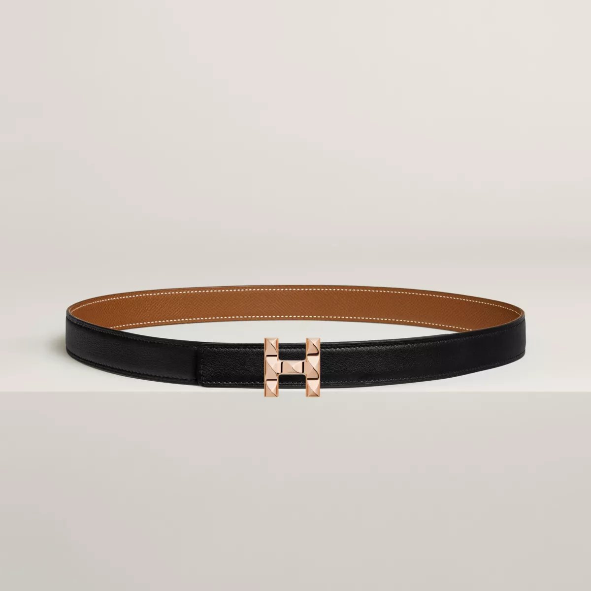 H Infini belt buckle & Reversible leather strap 24 mm