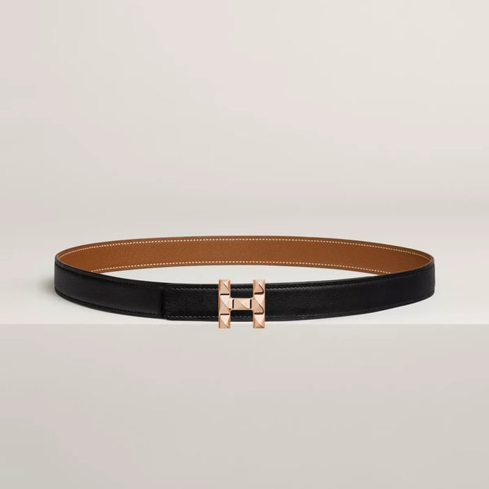 H Infini belt buckle & Reversible leather strap 24 mm