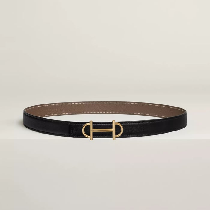 Gamma belt buckle & Reversible leather strap 24 mm