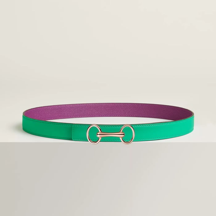 Heritage belt buckle & Reversible leather strap 24 mm