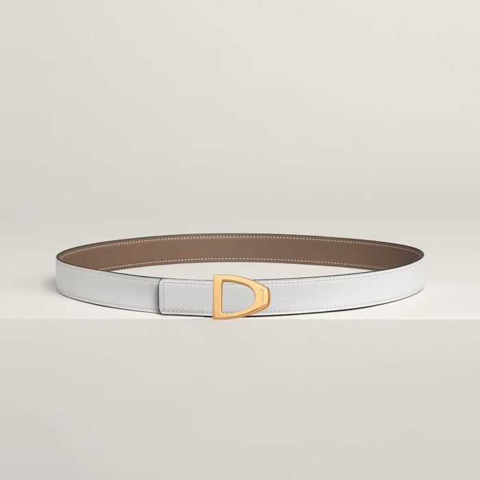 Cavaliere Belt Buckle & Reversible Leather Strap 24 MM
