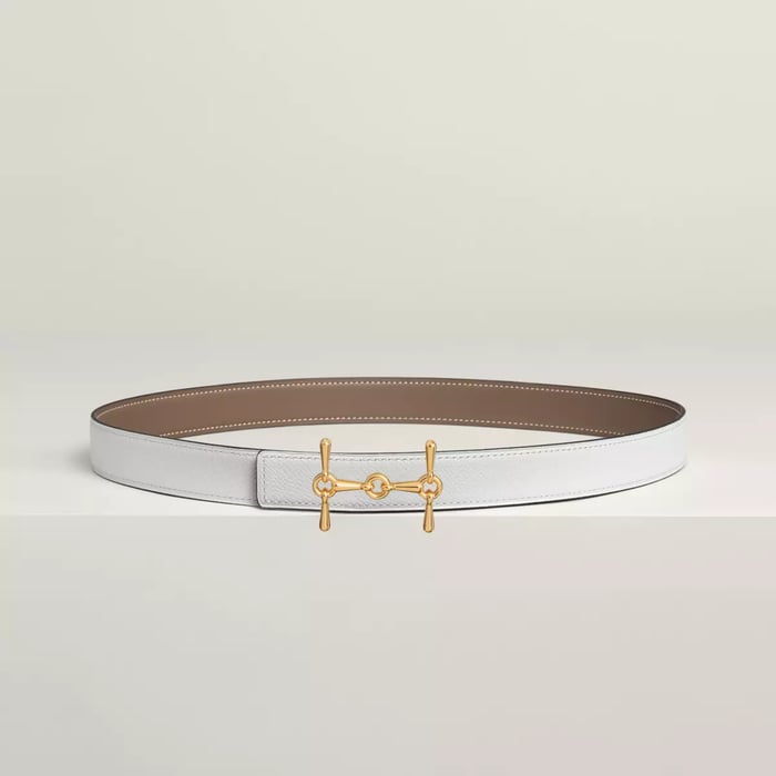 Boucle De Ceinture H Equestre & Cuir De Ceinture Réversible 24 MM
