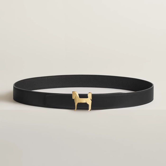 Panache Belt Buckle & Reversible Leather Strap 32 MM
