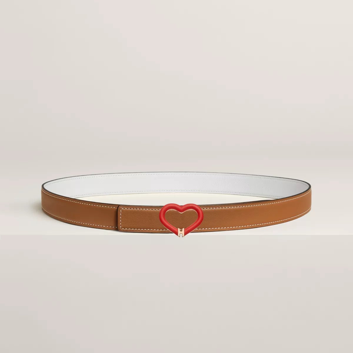 Plein Coeur belt buckle & Reversible leather strap 24 mm