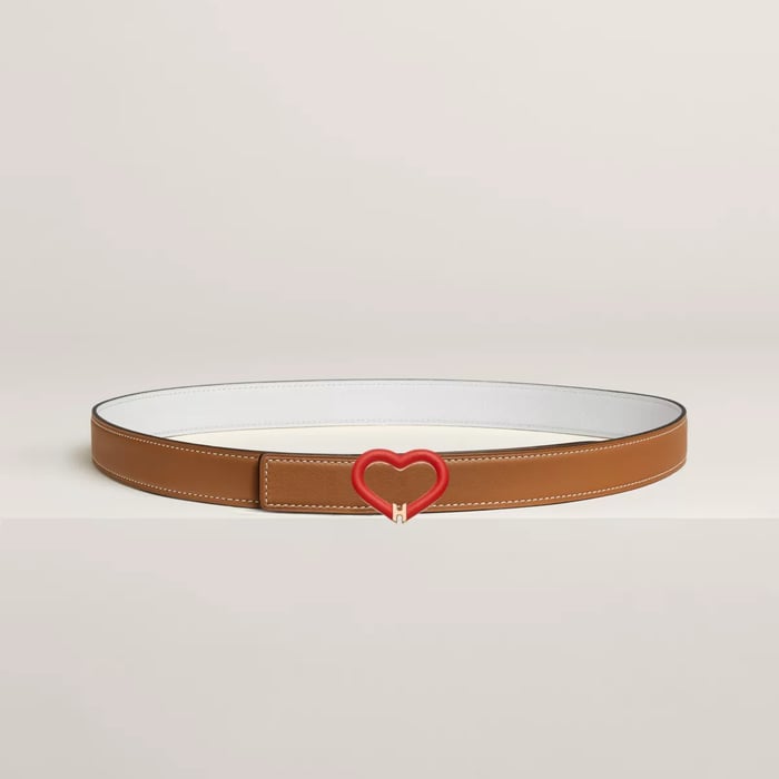 Plein Coeur belt buckle & Reversible leather strap 24 mm
