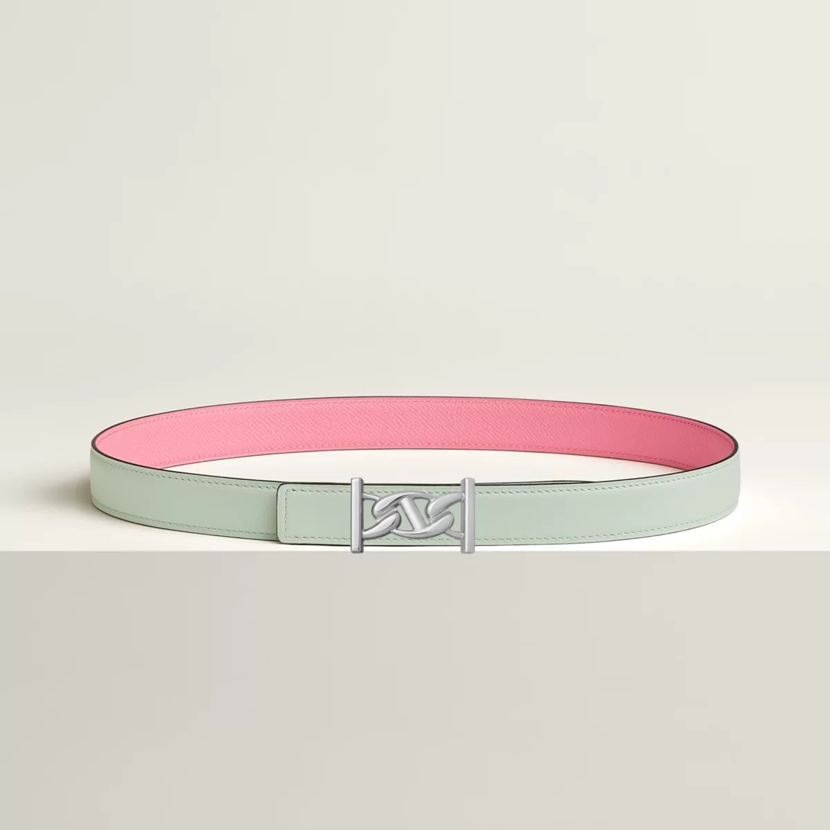 My H belt buckle & Reversible leather strap 24 mm