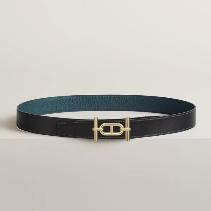 Boucle de ceinture Ancre & Cuir de ceinture réversible 32 mm