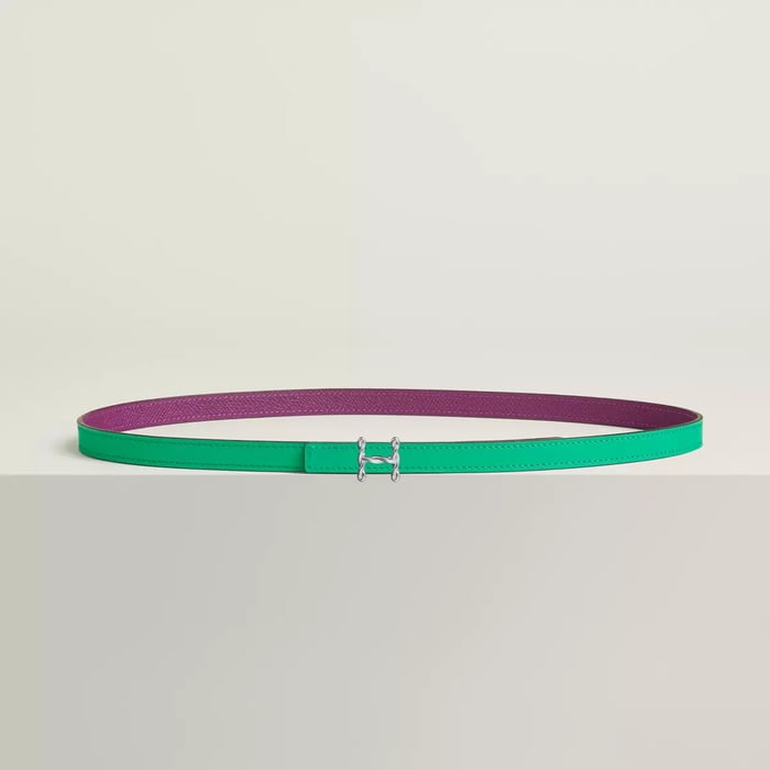 H Torsade belt buckle & Reversible leather strap 13 mm