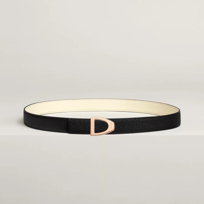 Cavaliere belt buckle & Reversible leather strap 24 mm