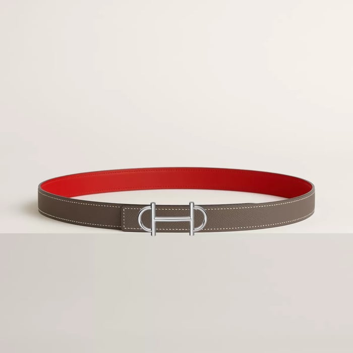 Gamma Belt Buckle & Reversible Leather Strap 24 MM