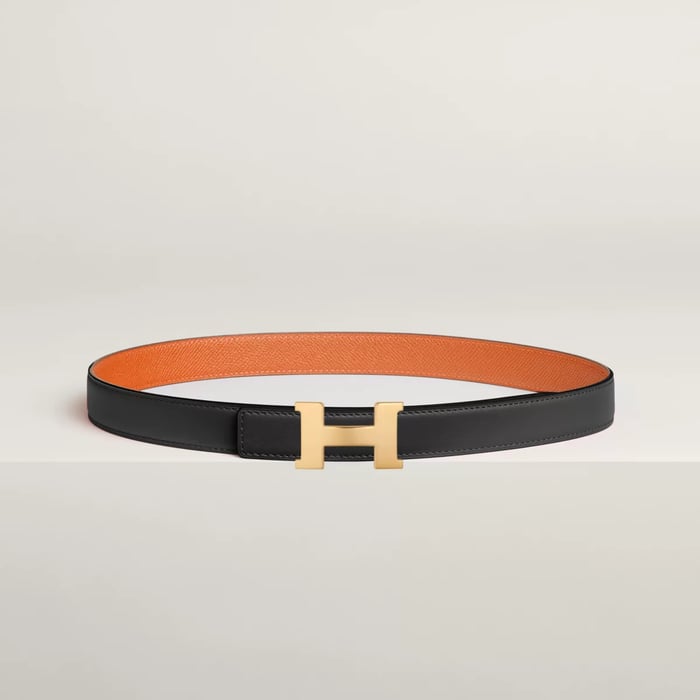 Mini Constance belt buckle & Reversible leather strap 24 mm