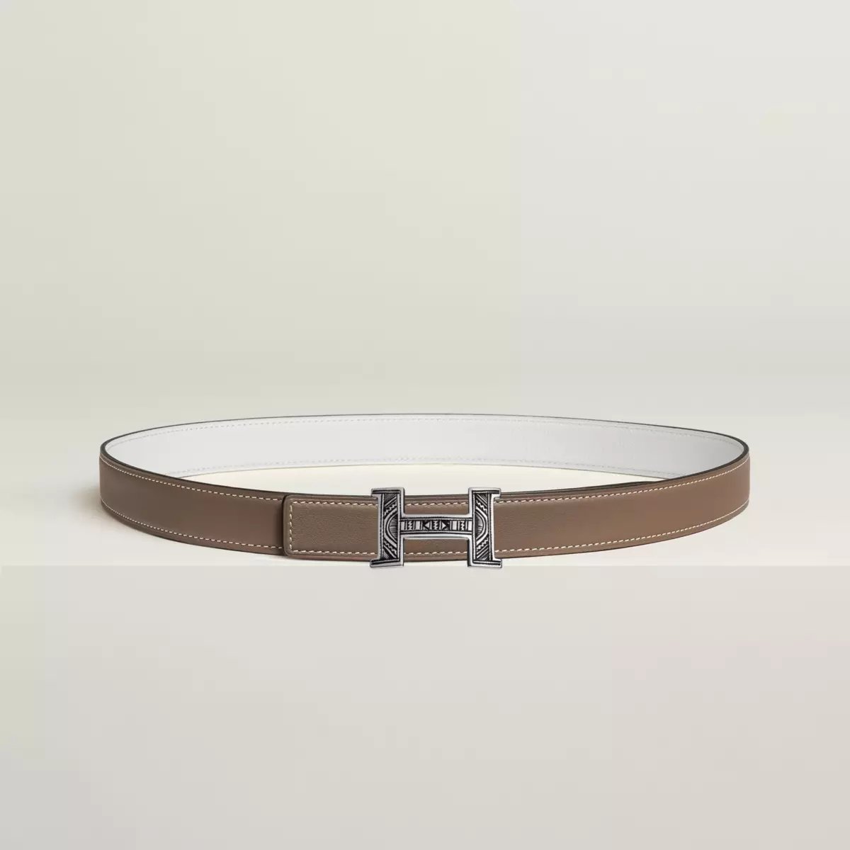 Mini Constance Touareg belt buckle & Reversible leather strap 24 mm