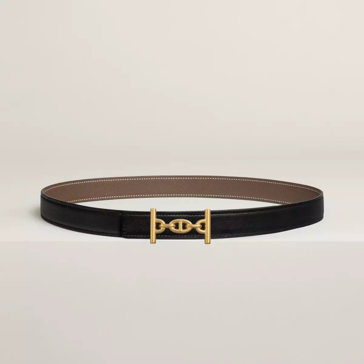 Boucle de ceinture Lagune & Cuir de ceinture réversible 24 mm