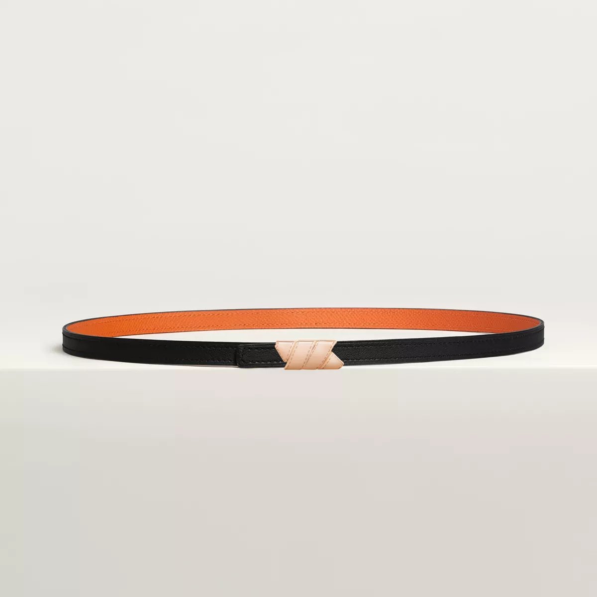 Ruban belt buckle & Reversible leather strap 13 mm