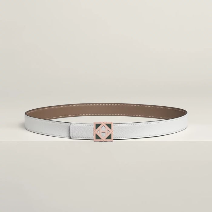 H Roseraie Belt Buckle & Reversible Leather Strap 24 MM