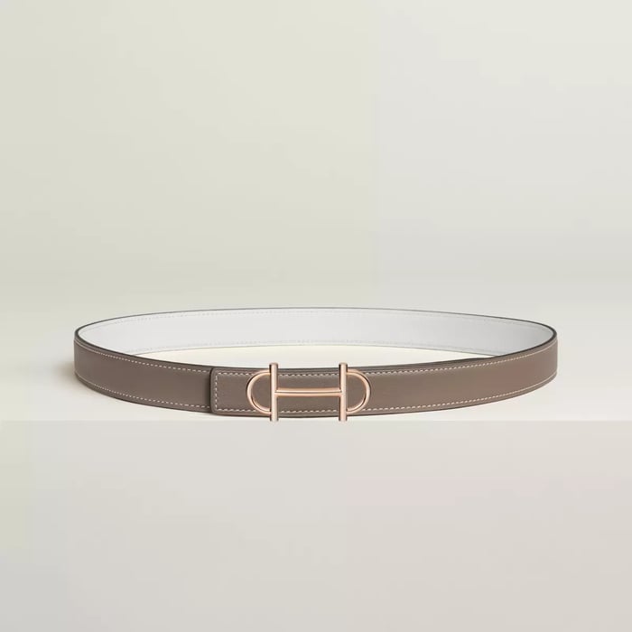 Gamma belt buckle & Reversible leather strap 24 mm