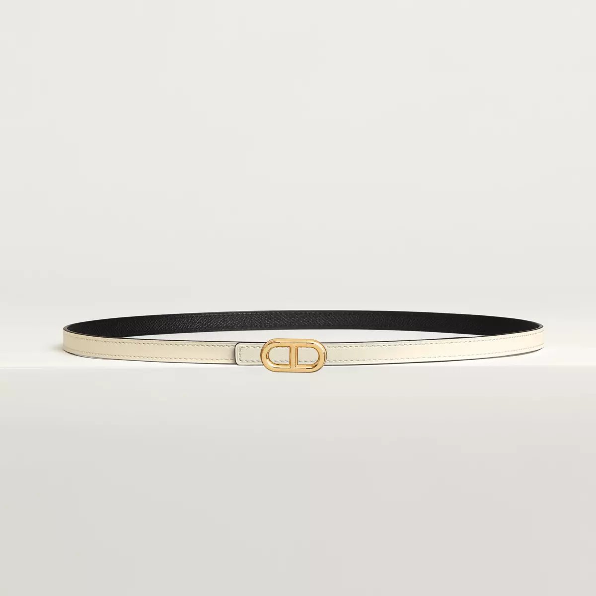 Maillon H belt buckle & Reversible leather strap 13 mm