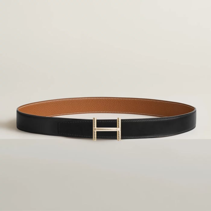 Hisseo Belt Buckle & Reversible Leather Strap 32 MM