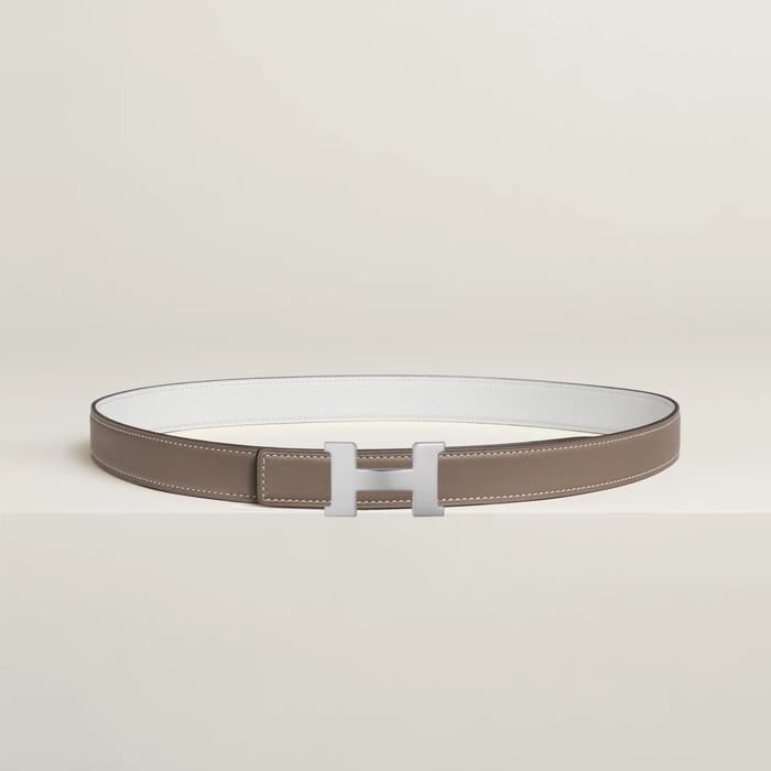 Mini Constance belt buckle & Reversible leather strap 24 mm
