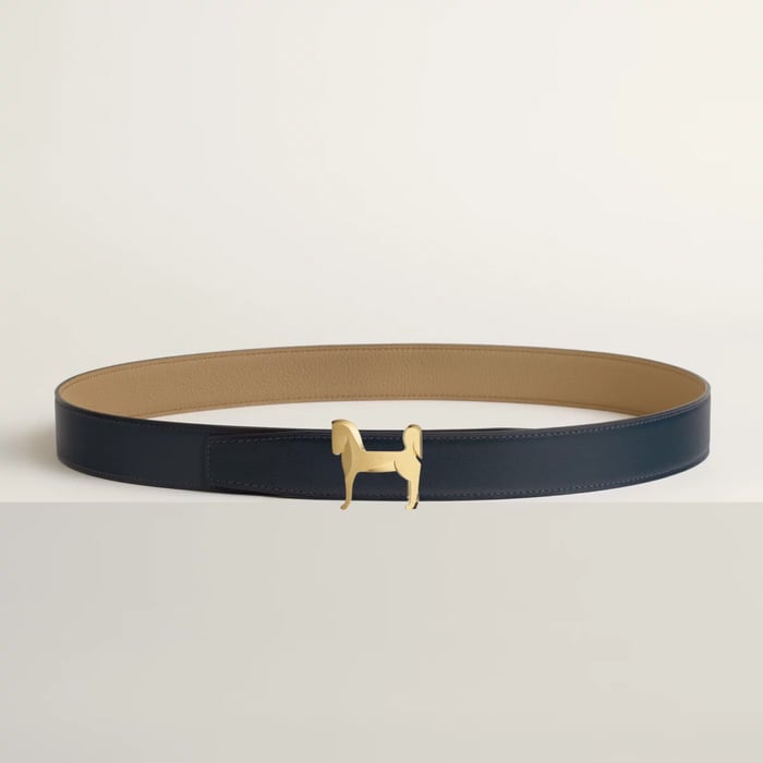 Panache belt buckle & Reversible leather strap 32 mm