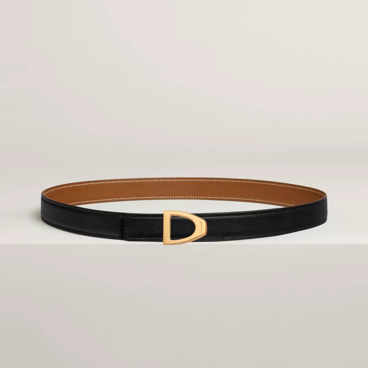 Cavaliere belt buckle & Reversible leather strap 24 mm