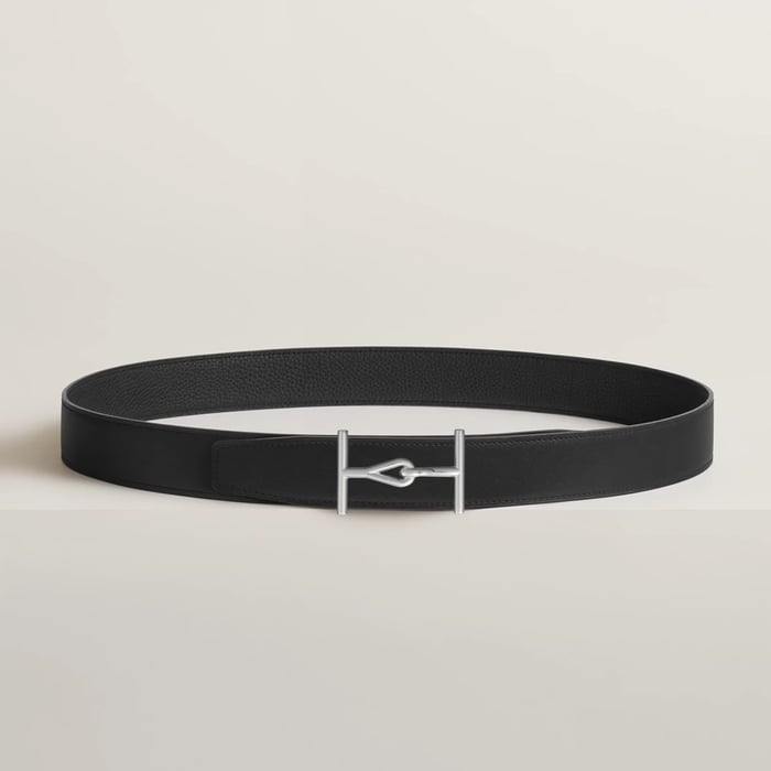 Jumbo Belt Buckle & Reversible Leather Strap 32 MM