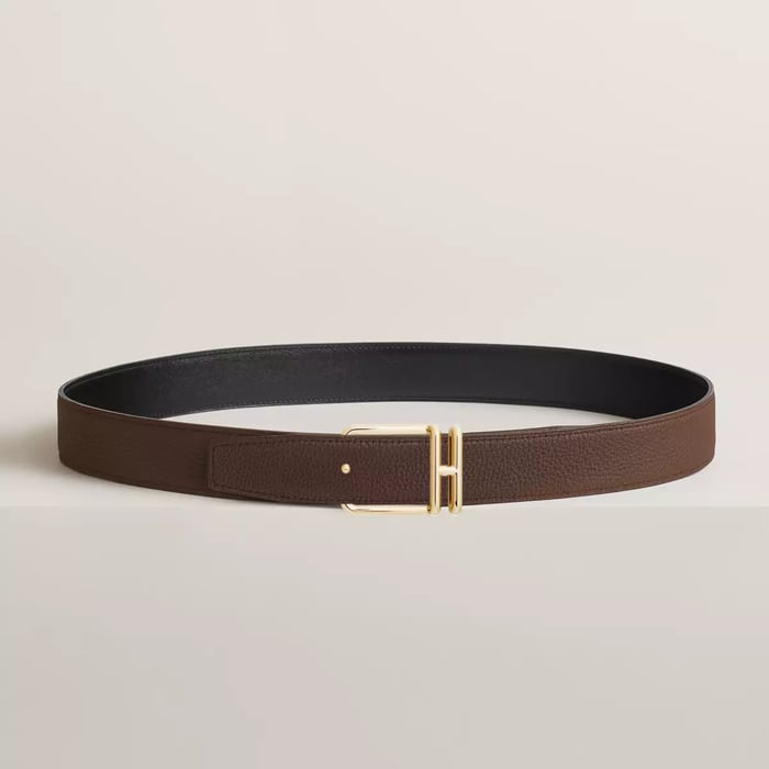 Volte-face Reversible Belt Buckle & Reversible Leather Strap 32 MM
