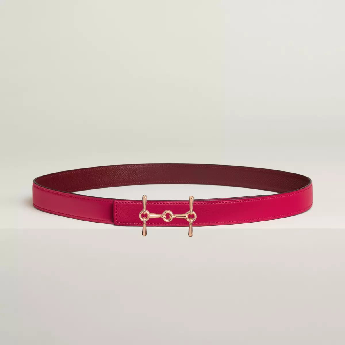 H Equestre belt buckle & Reversible leather strap 24 mm