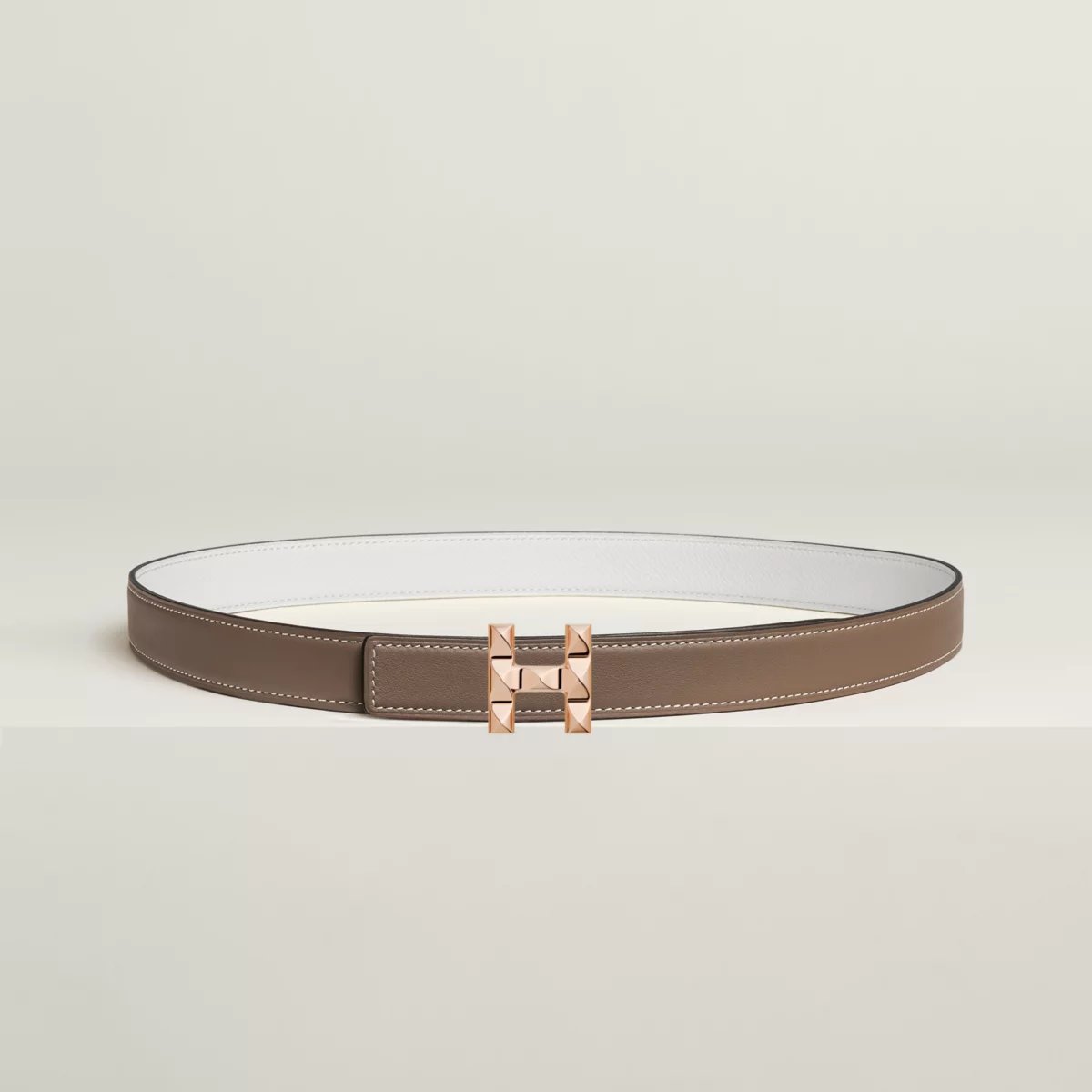 H Infini belt buckle & Reversible leather strap 24 mm