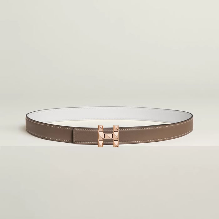 H Infini belt buckle & Reversible leather strap 24 mm