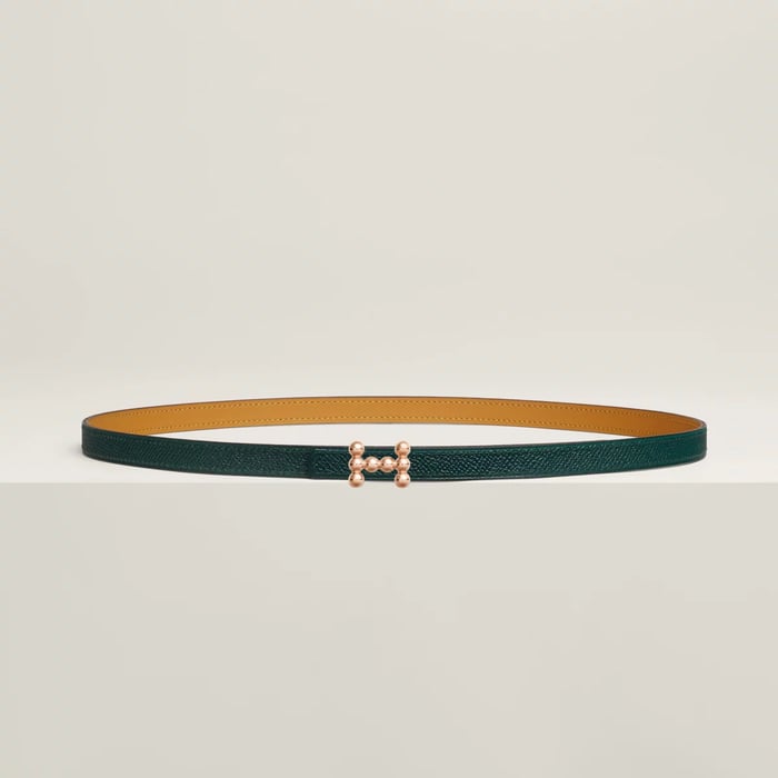 Bubble Belt Buckle & Reversible Leather Strap 13 MM